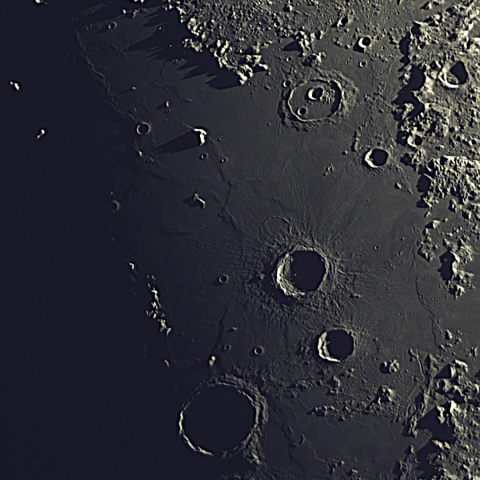 アルキメデス周辺の夜明け