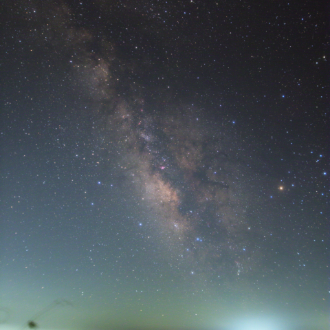 三瓶山と天の川