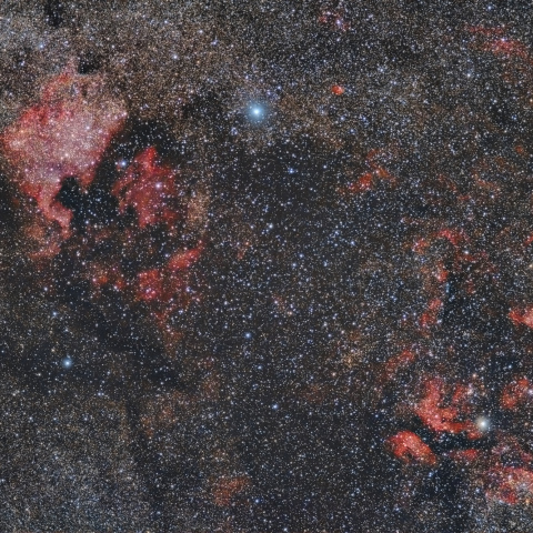 北アメリカ・ペリカン星雲からサドル付近へ