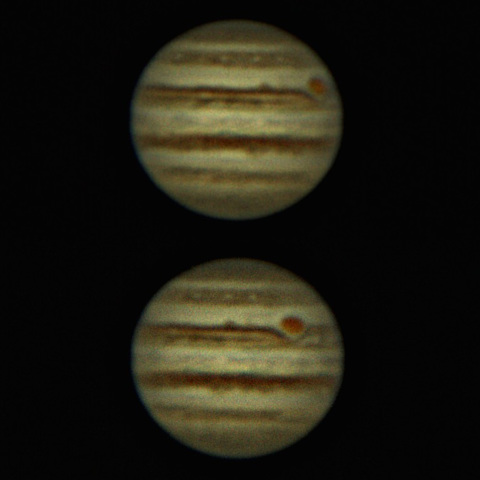 木星（大赤斑と自転）