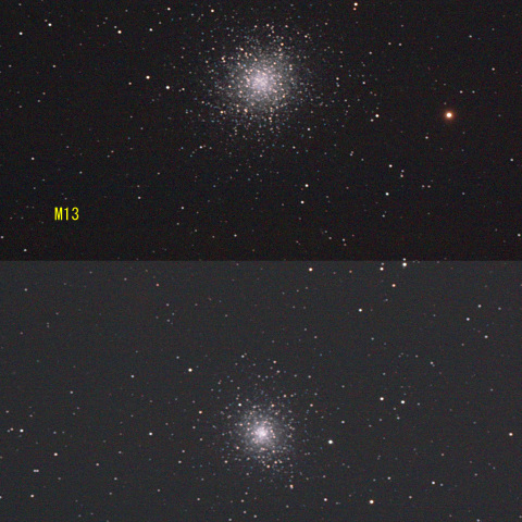 ヘルクレス座の2つの球状星団