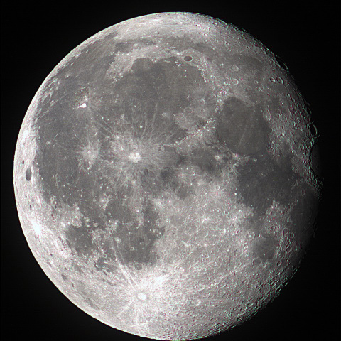 2017年9月8日の月（月齢17.4）