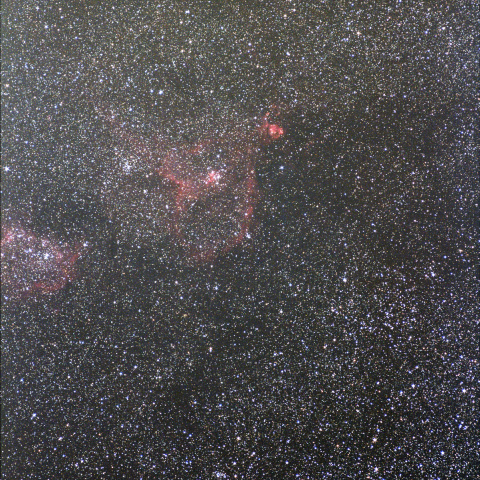 IC1805（ハート星雲）と二重星団