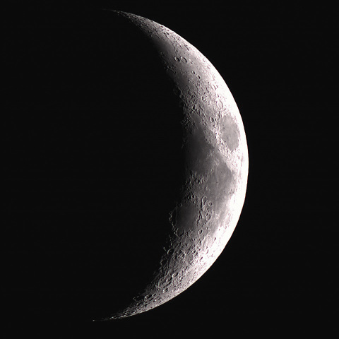 12月23日の月(月齢4.9）