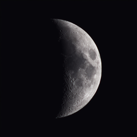 11月14日の月（月齢6.7）