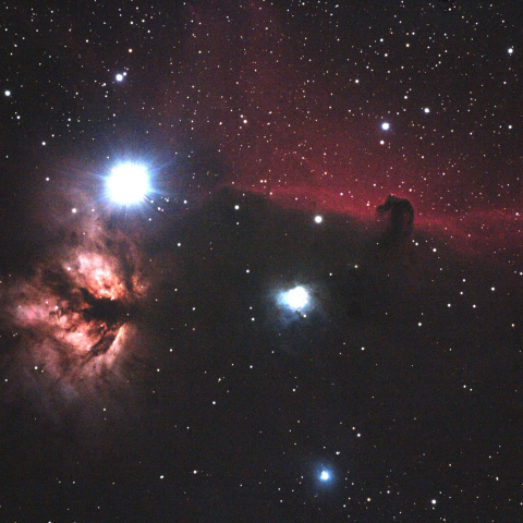 馬頭星雲と燃える木星雲