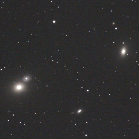 M59とM60（おとめ座銀河団：楕円銀河）