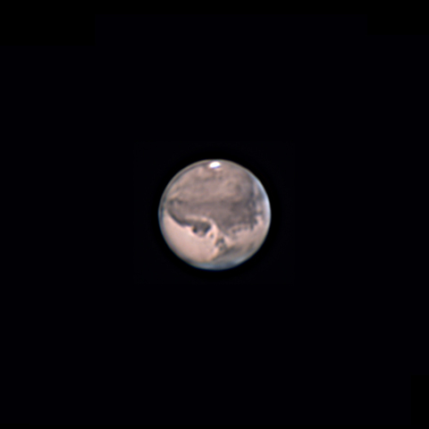 衝前日（2020年10月14日）の火星