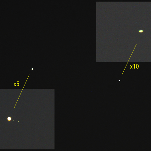 離れ行く木星・土星