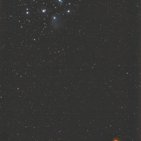 火星とプレアデスの接近（2/28）