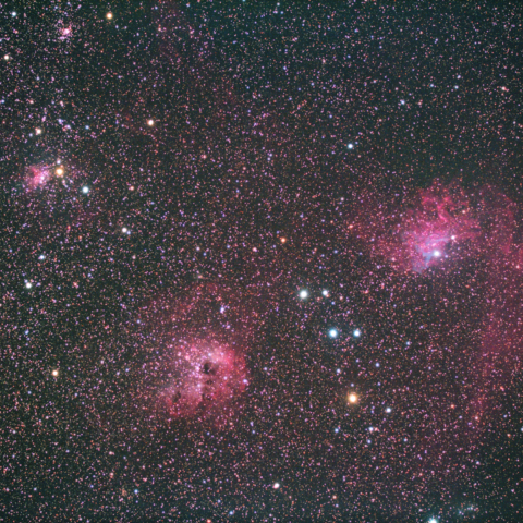 勾玉・髑髏星雲とその周辺