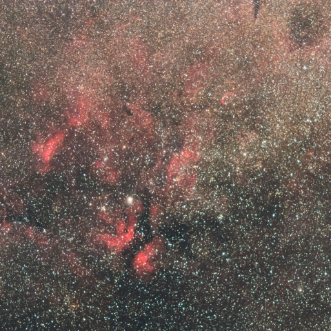 サドル付近の散光星雲