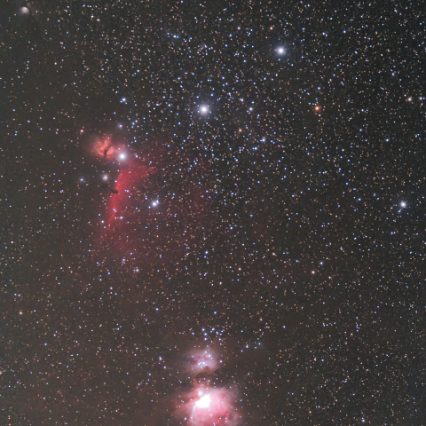 オリオン座三星付近