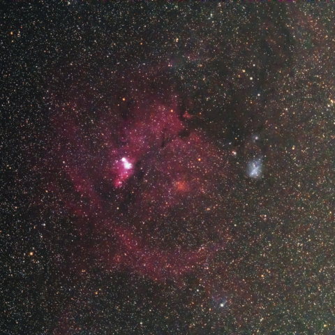 クリスマスツリー星団、カタツムリ星雲付近（＃80024再処理）