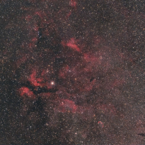 サドル付近の散光星雲