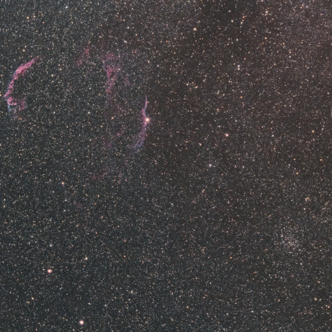 網状星雲と散開星団NGC6940