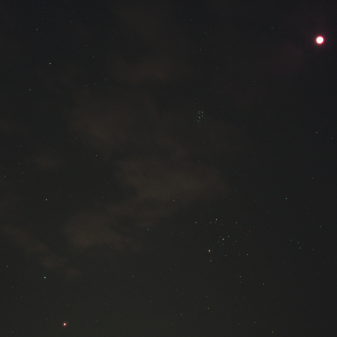 皆既月食中の星空　2022/11/08