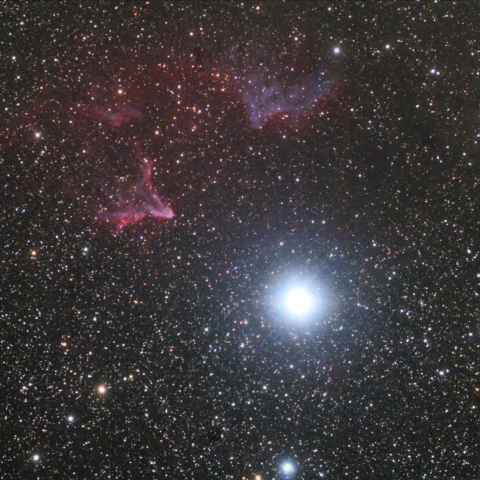 IC63 & IC59 (カシオペア座 反射星雲）