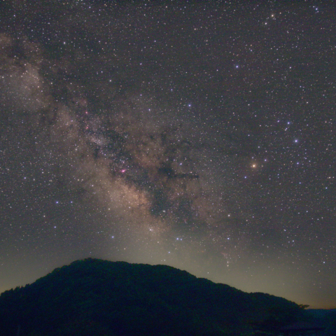 昇るサソリと天の川