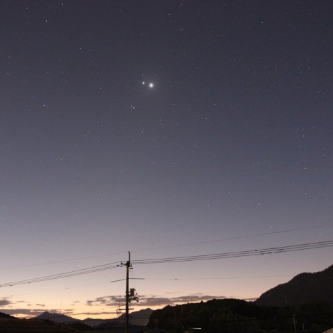 26日、明けの東空