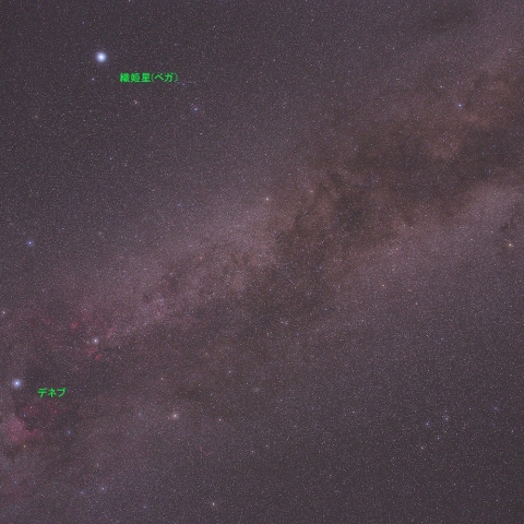 七夕の夜空（織姫星　彦星）　240705