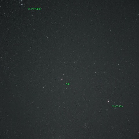 プレアデス星団と三つの惑星　240802