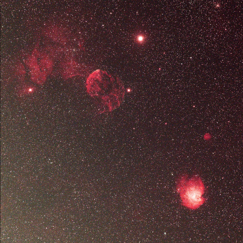 クラゲ星雲とモンキー星雲付近の空域　240911