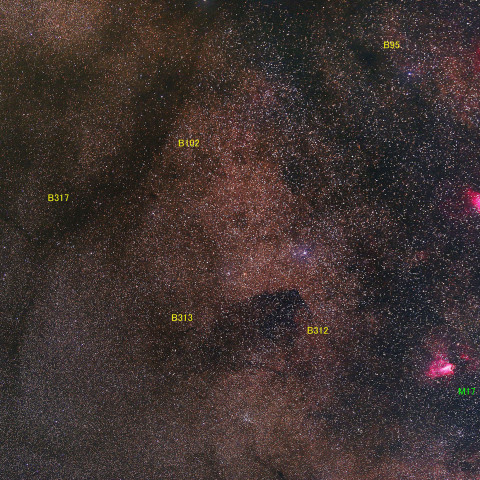 銀河222 NGC6822(Barnard's Galaxy)