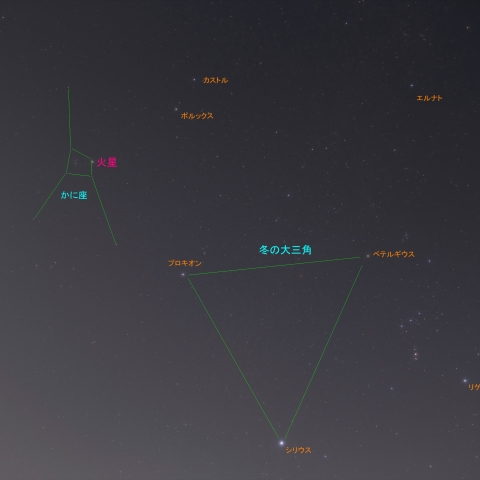 冬の大三角と惑星 2601008