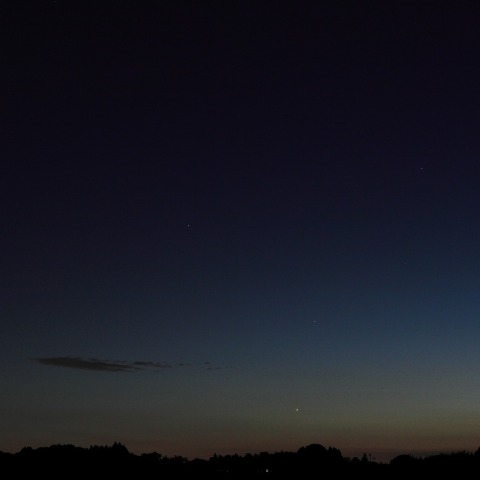 水星　金星　レグルス　火星　月　230722