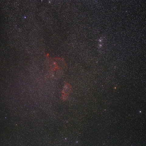 カシオペア座の二重星団付近　　 230819