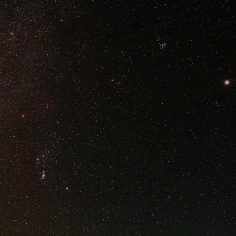 オリオン座付近に浮かぶ木星　　230918