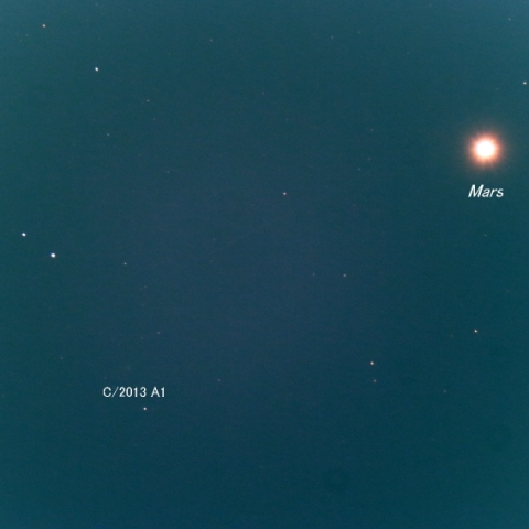 火星に最接近したサイディング・スプリング彗星(C/2013 A1)