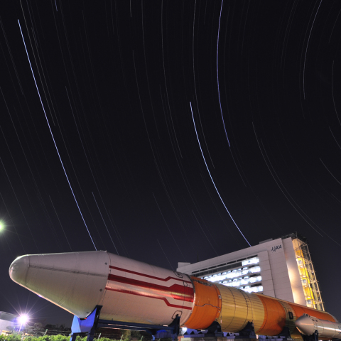H-II ロケット 星景