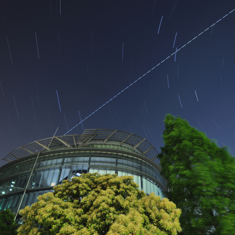未来館とISSと北斗七星と