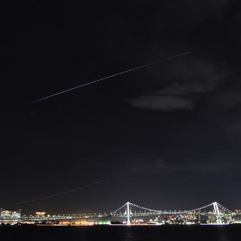 ISSとレインボーブリッジ