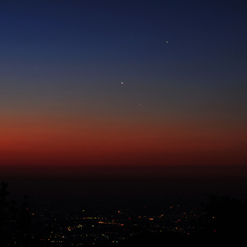 夜明け前の4惑星