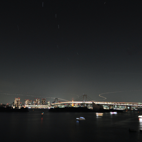 ISSと北斗七星　～お台場にて～