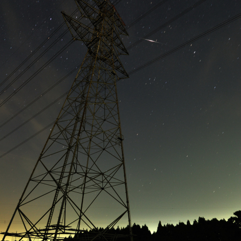 イリジウムフレアと鉄塔