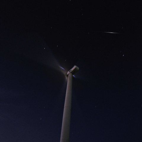 イリジウムフレアと風車