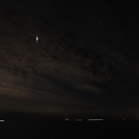 天宮１号とイリジウムフレアと北極星と北斗七星と