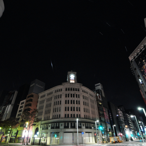 ダブルイリジウムフレアと銀座四丁目