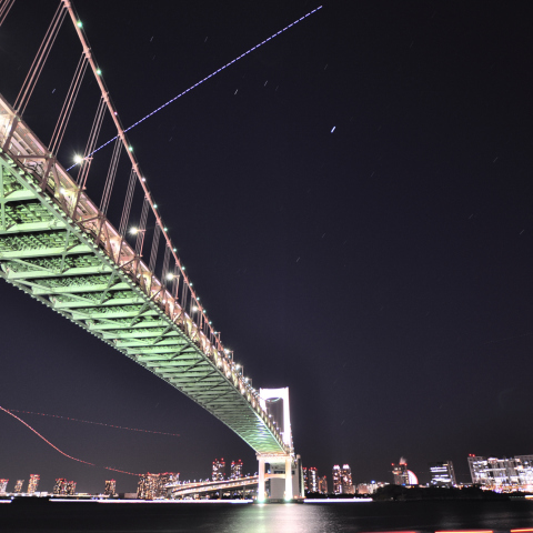 ISSとレインボーブリッジ