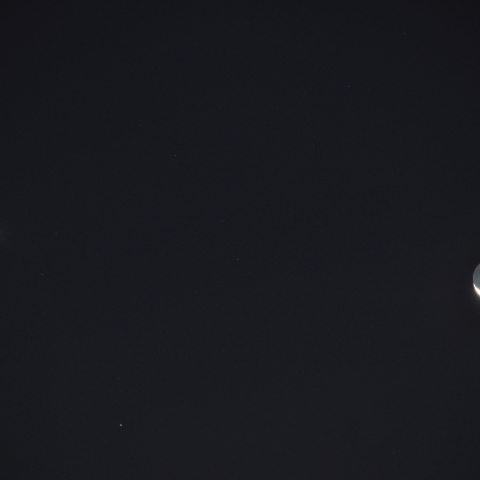 地球照と金星と