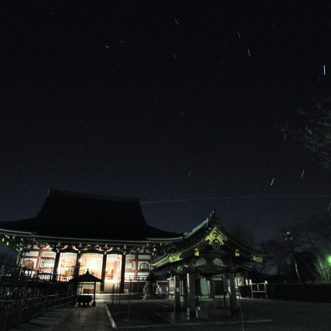 ISSと天宮のランデブー at 池上本門寺