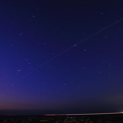 さそり座にきえるISS