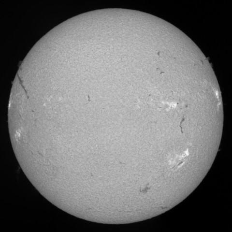 8月31日のHα光で見た太陽