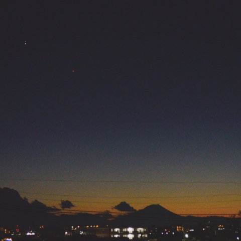 富士と惑星大接近