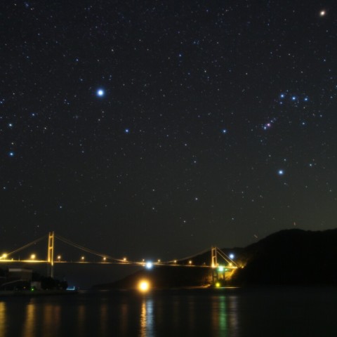 豊島大橋とオリオン
