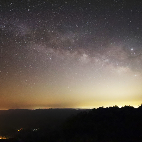 掛頭山の山頂から見た天の川